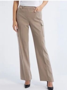 (NWOT) Tahari ASL Tailored Cargo Pants Mid Rise